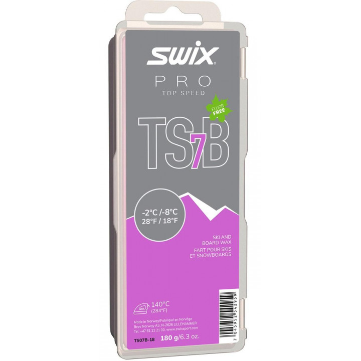 Парафин Swix TS7 Black (-2-8) 180 гр